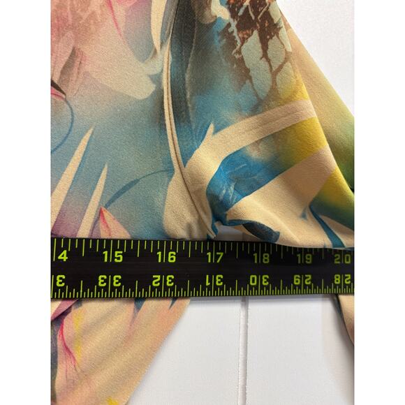 Y2K Body Central Women Baby Doll Floral‎ Boho Artsy Midi Dress Size M Abstract - Picture 4 of 8